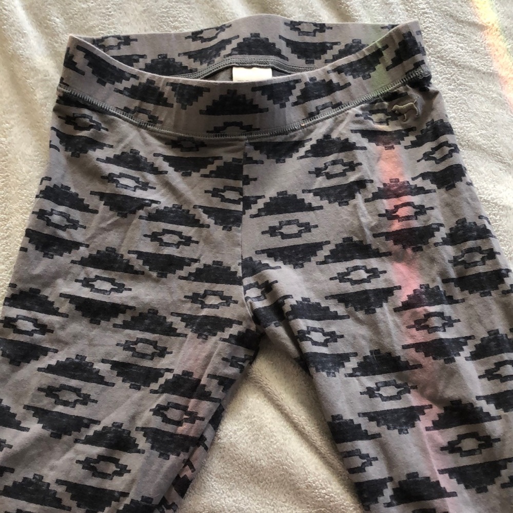 Pink Aztec print leggings.